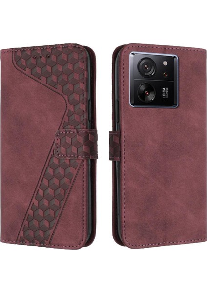 Telefon Kılıfı Için Xiaomi 13T/13T Pro Flip Folio Manyetik Cüzdan Kart Yuvaları (Yurt Dışından)