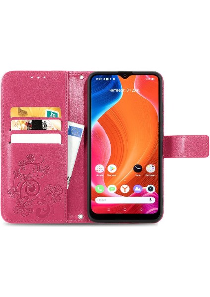 Realme C20 Dört Yapraklı Yonca Flip Kapak Kılıf Için Kılıf Kısa Kayış (Yurt Dışından) indirimleri