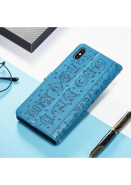 Iphone Xs Max Flip Kapak Kılıf Için Kılıf Karikatür Hayvanlar Darbeye (Yurt Dışından)