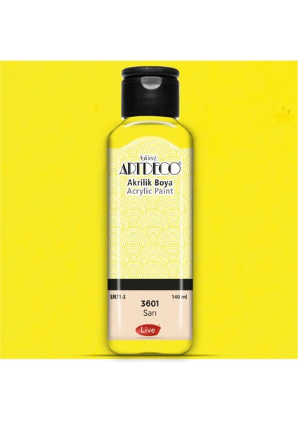 Akrilik Boya 140 Ml - 3601 Sarı