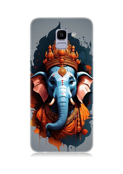 Samsung Galaxy J6 Uyumlu Ganesha Ganeşa Desenli Silikon Kılıf