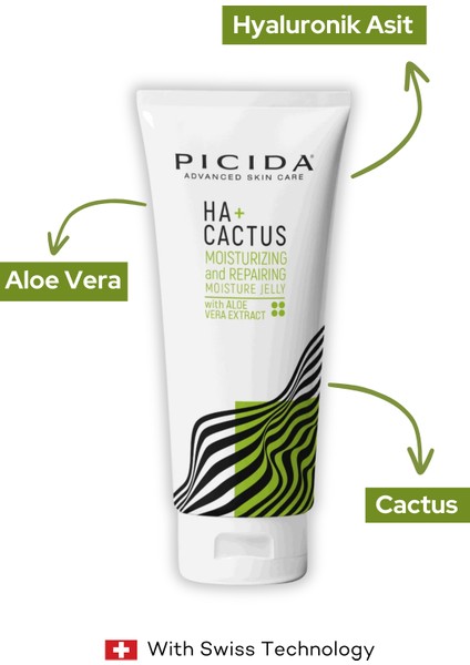 Ha Cactus Hyaluronik Asit ve Kaktüs Özlü Onarıcı Nemlendirici Yatıştırıcı Yüz Kremi 100 ml