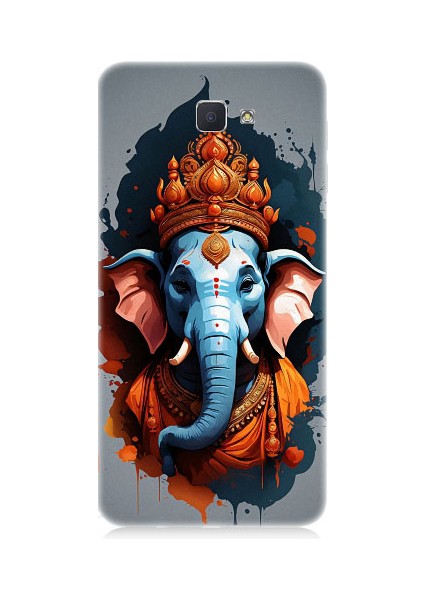Samsung Galaxy J7 Prime Uyumlu Ganesha Ganeşa Desenli Silikon Kılıf