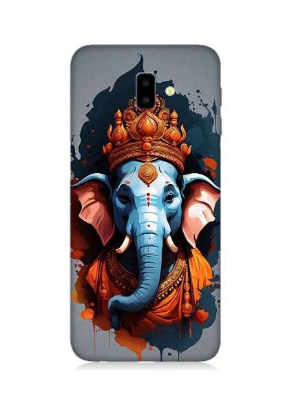 Samsung Galaxy J6 Plus Uyumlu Ganesha Ganeşa Desenli Silikon Kılıf