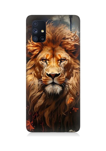 Samsung Galaxy M51 Uyumlu Yorgun Savaşçı Aslan Desenli Silikon Kılıf