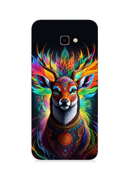 Samsung Galaxy J4 Plus Uyumlu Mistik Ala Geyik Desenli Silikon Kılıf