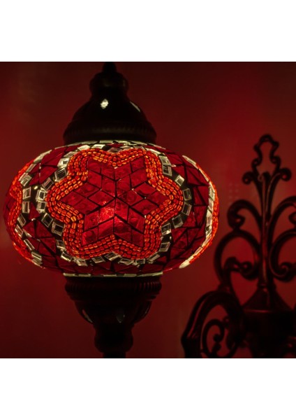 Mozaik Cam Duvar Lambası Gece Lambası Bohem Aplik