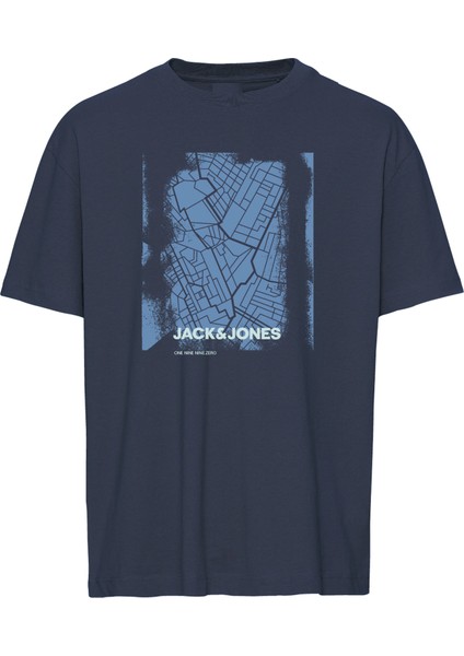 Erkek Göğüs Baskılı Tişört - City