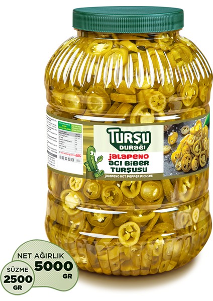 Turşu Durağı Jalapeno Acı Biber Turşusu  5 kg