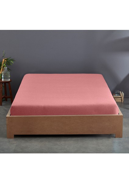%100 Pamuk 62 Tel (155 TC) Okotex Sertifikalı Çift Kişilik 140x200 cm Lastikli Çarşaf Seti