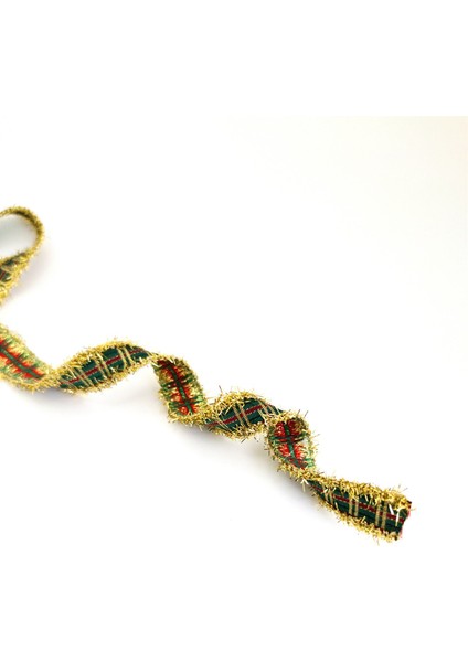Saçaklı Yılbaşı Kurdelesi 1,5 cm Yeşil