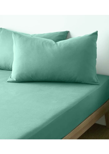%100 Pamuk 62 Tel (155 TC) 150x200cm +30cm Yükseklik Çift Kişilik Lastikli Çarşaf Seti