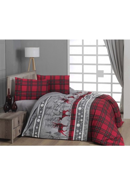 First Choice Flanel Pazen Nevresim Takımı - Happinies Red