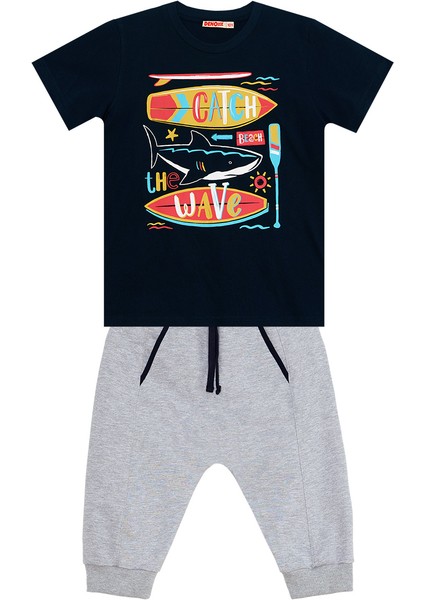 Catch Wave Erkek Çocuk T-shirt Kapri Şort Takım modelleri