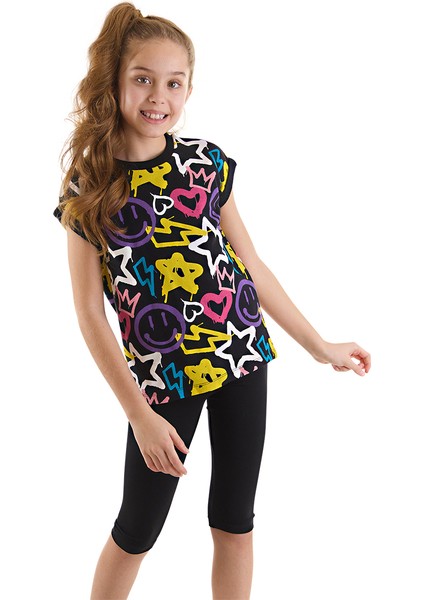 Street Style Kız Çocuk T-Shirt Tayt Takım