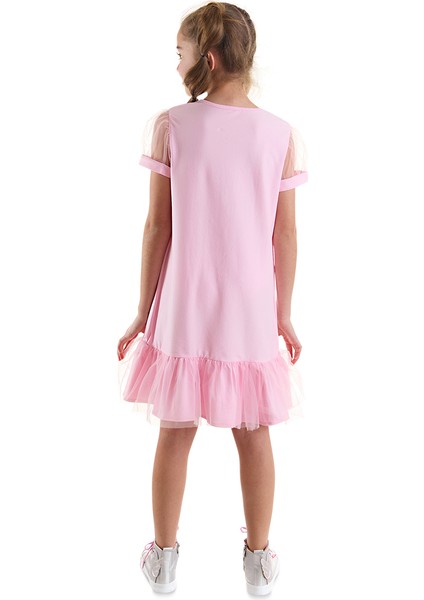 Yıldızlı Unicorn Kız Çocuk Pembe Tüllü Elbise fiyatları