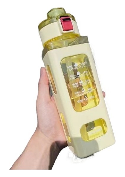 Açık Hava Sporları Plastik Su Bardağı Kare Basit Öğrenci Taşınabilir Saman Su Bardağı Şimdi (Yurt Dışından)