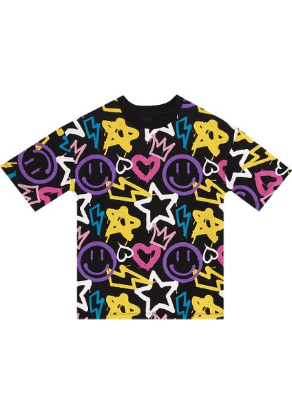 Street Style Kız Çocuk T-shirt Şort Takım