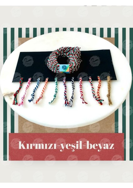 Paket Ipi Seti Paketleme Ipi / Bağlama Ipi /3 Model 10 Ar Metre (Kırmızı Beyaz - Kırmızı Yeşil -Kırmızı Yeşil Beyaz )-T923