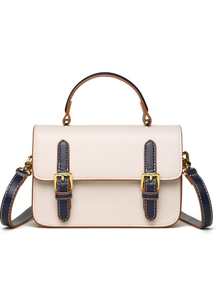 Hakiki Deri Çanta Bayan Omuz Çantası Çok Yönlü Hafif Lüks Messenger Çanta Taşınabilir Küçük Kare Çanta (Yurt Dışından)