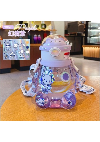 Dmxtop Çıkartmalı 700ML Plastik Çocuk Su Şişesi (Yurt Dışından)