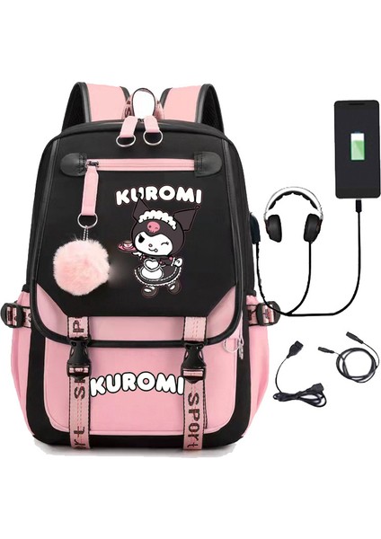 Kulomi Ortak Okul Çantası Tarçın Köpek Sırt Çantası Net Kırmızı Ortaokul Erkek ve Kadın Ilkokul Öğrencileri Büyük Kapasiteli Boş Zaman Kore Versiyonu (Yurt Dışından)