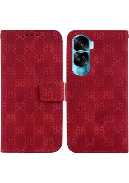 Onur 90 Lite Için Telefon Kılıfı Kart Tutucu Cüzdan Kapak Çift 8 Kabartmalı Pu (Yurt Dışından)