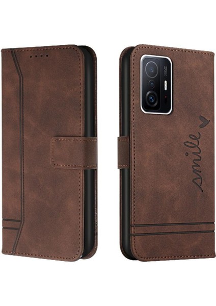 Telefon Kılıfı Için Xiaomi 11T/11T Pro Flip Folio Cüzdan Pu Deri Manyetik (Yurt Dışından)
