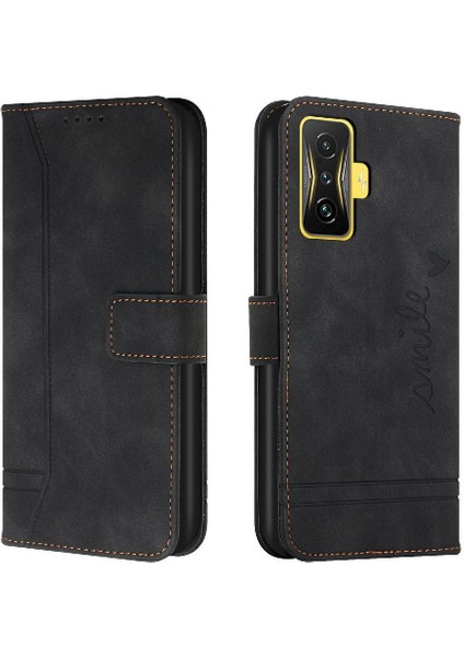 Telefon Kılıfı Için Xiaomi Poco F4 Gt Manyetik Kapatma Flip Folio Cüzdan Pu (Yurt Dışından)