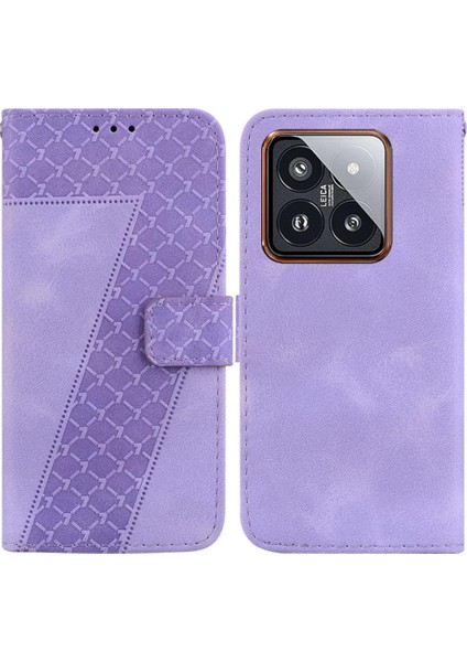Telefon Kılıfı Için Xiaomi 14 Pro Pu Deri Cüzdan Kart Yuvası Fonksiyonu Çevirin (Yurt Dışından)