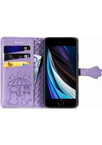 Iphone 8 / 7 / 6 Flip Kapak Kısa Kayış Deri Kılıf Karikatür (Yurt Dışından) fiyatları