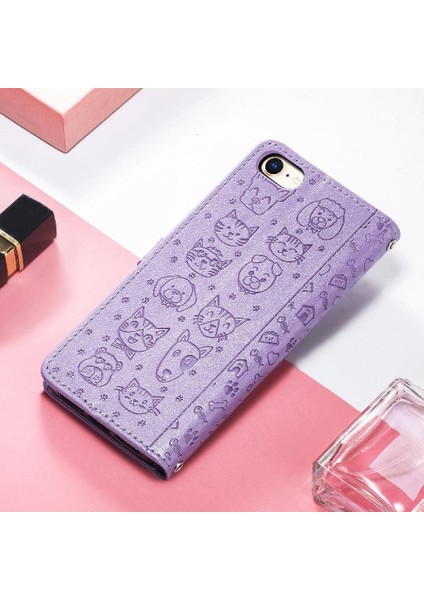 Iphone 8 / 7 / 6 Flip Kapak Kısa Kayış Deri Kılıf Karikatür (Yurt Dışından) indirimleri