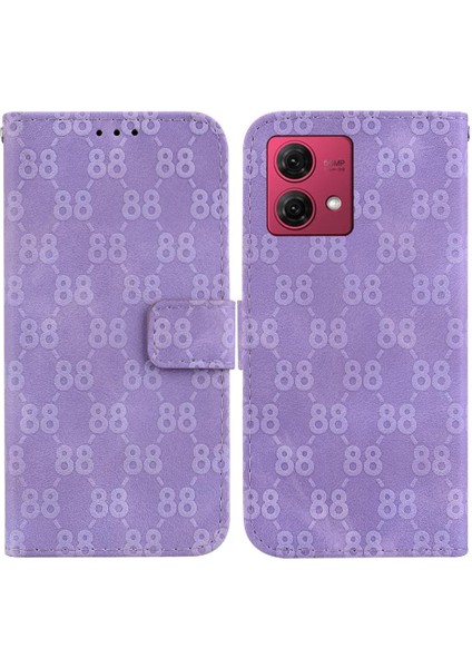 Motorola Moto G84 5g Için Telefon Kılıfı Pu Deri Cüzdan Kapak Kickstand 8 (Yurt Dışından)