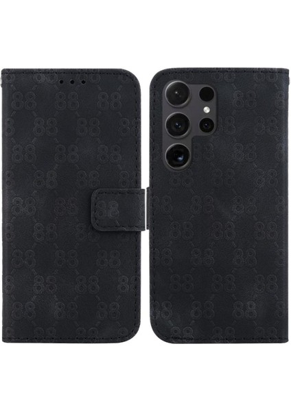 Telefon Kılıfı Için Samsung Galaxy S24 Ultra 5g Kickstand Pu Deri Çift 8 (Yurt Dışından)