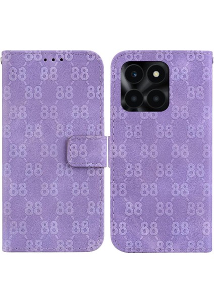 Onur X6A Cüzdan Kapak Için Telefon Kılıfı Pu Deri Çift 8 Kabartmalı Kart (Yurt Dışından)