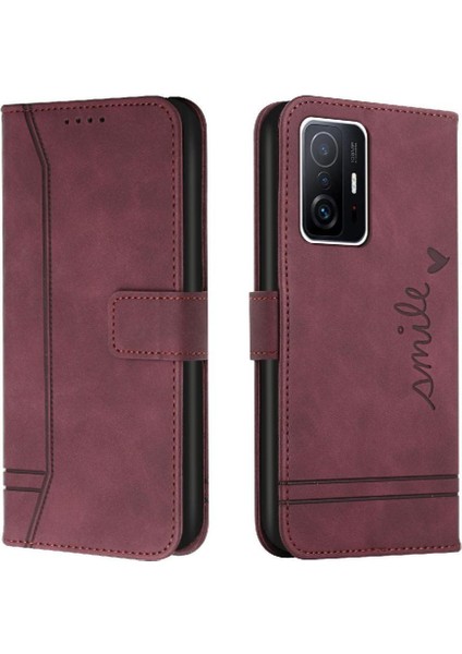 Telefon Kılıfı Için Xiaomi 11T/11T Pro Flip Folio Cüzdan Pu Deri Manyetik (Yurt Dışından)