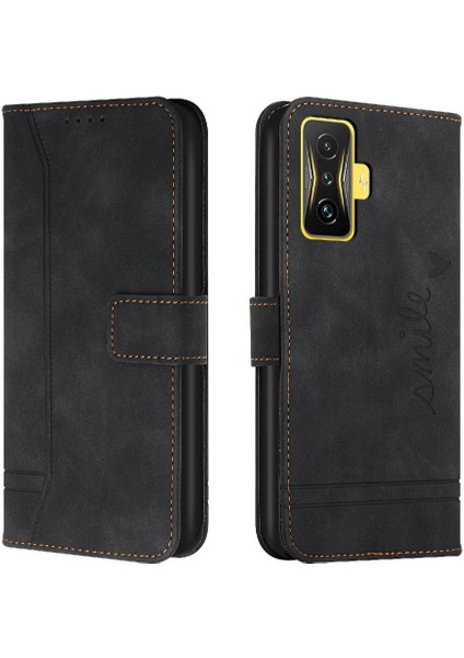 Telefon Kılıfı Için Xiaomi Poco F4 Gt Manyetik Kapatma Flip Folio Cüzdan Pu (Yurt Dışından)