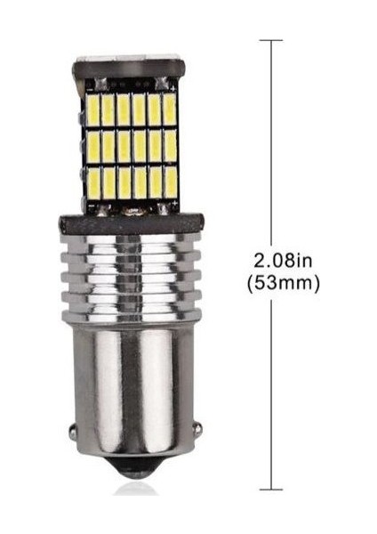 BA15S 1156 P21W 45 LED Geri Vites.sinyal.stop Ampulü 2 Adet 1 Takım 2 Adet -Beyaz