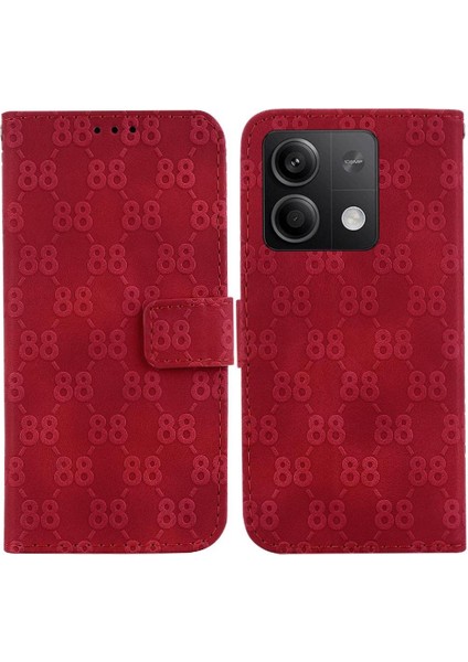 Telefon Kılıfı Için Xiaomi Redmi Not 13 5g Pu Deri Kart Tutucu Çift 8 (Yurt Dışından)