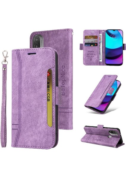 Motorola Moto E20/E30/E40 Kart Yuvaları Için Kılıf Cüzdan Kapak Kapak Tpu (Yurt Dışından)