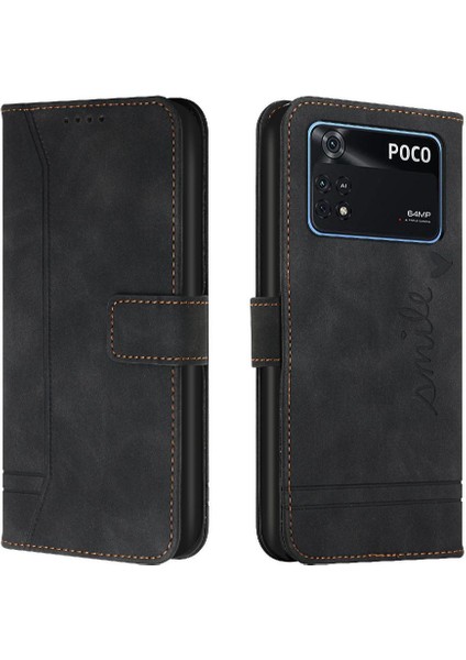 Telefon Kılıfı Için Xiaomi Poco M4 Pro 4g Kart Yuvaları Kapak Flip Folio Cüzdan Pu (Yurt Dışından) indirimleri