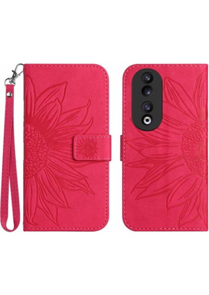 Kart Yuvaları Tutucu Kısa Kayış Flip Cüzdan Telefon Pu ile Onur 90 Için Kılıf (Yurt Dışından)