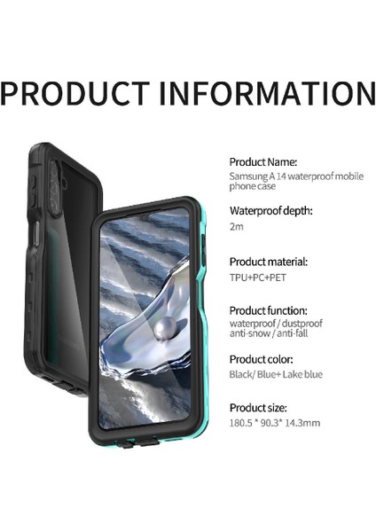 Samsung Galaxy A14 4g/5g IP68 Su Geçirmez Tam Su Geçirmez Dahili (Yurt Dışından)