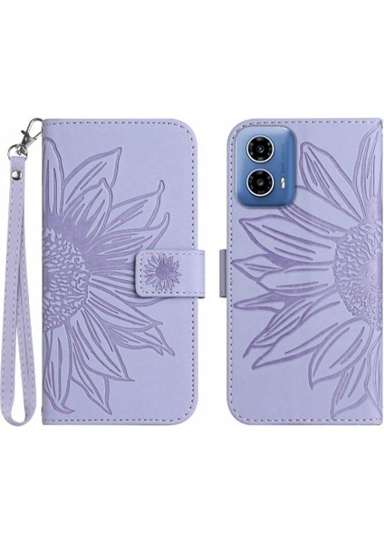 Motorola Moto G34 5g Için Kart Yuvaları Tutucu Flip Cüzdan Telefon Pu (Yurt Dışından)