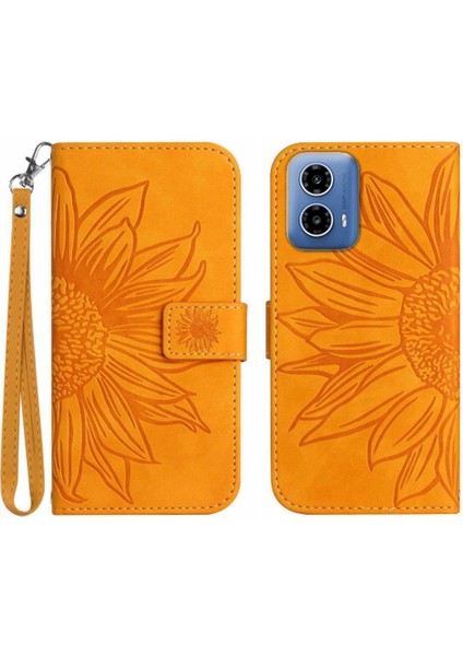 Motorola Moto G34 5g Için Kart Yuvaları Tutucu Flip Cüzdan Telefon Pu (Yurt Dışından)