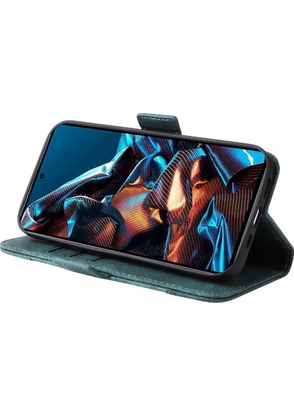 Xiaomi Poco X5 Pro 5g Kart Yuvaları Için Kılıf Cüzdan Kapak Çevirin Tpu Deri (Yurt Dışından)