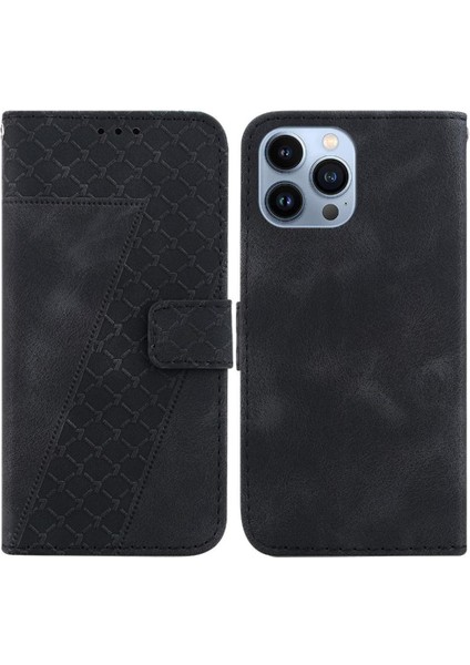 Iphone 13 Için Telefon Kılıfı Pro Max Pu Deri Cüzdan Flip Folio Kapak Kartı (Yurt Dışından)