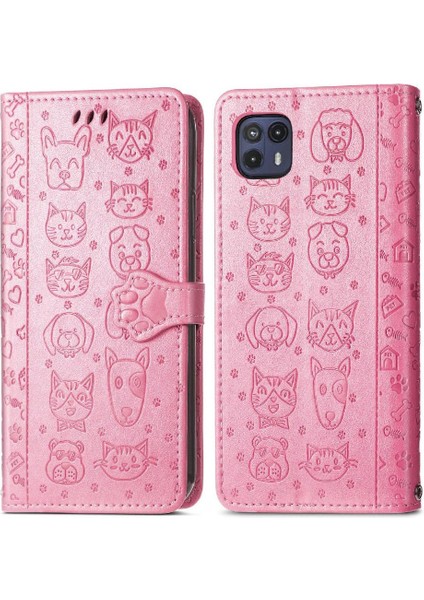 Moto G50 5g Flip Kapak Için Kılıf Darbeye Kısa Kayış Karikatür Hayvanlar (Yurt Dışından) fiyatları