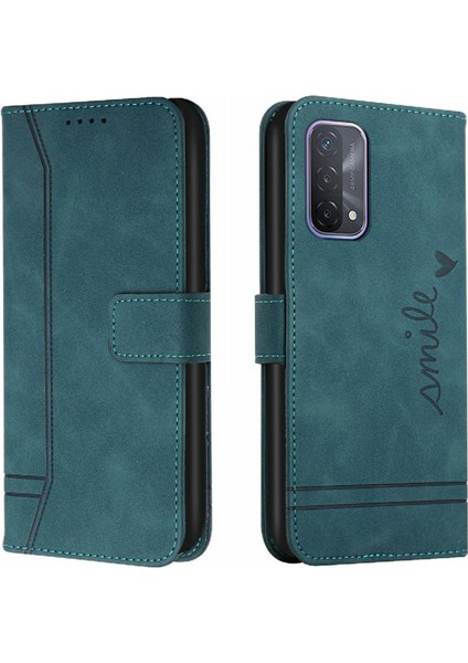 Telefon Kılıfı Için Oppo A74 4G/A95 4g Kart Yuvaları Kapak El Kayışı Manyetik Pu (Yurt Dışından)