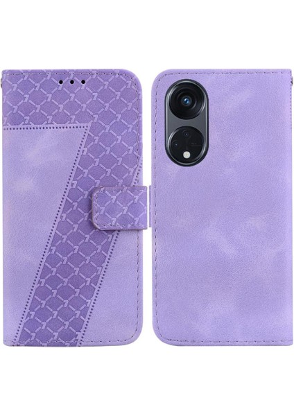 Oppo Phone 8t 5g Için Telefon Kılıfı Kabartmalı Desen Cüzdan Flip Folio Kapak Pu (Yurt Dışından)